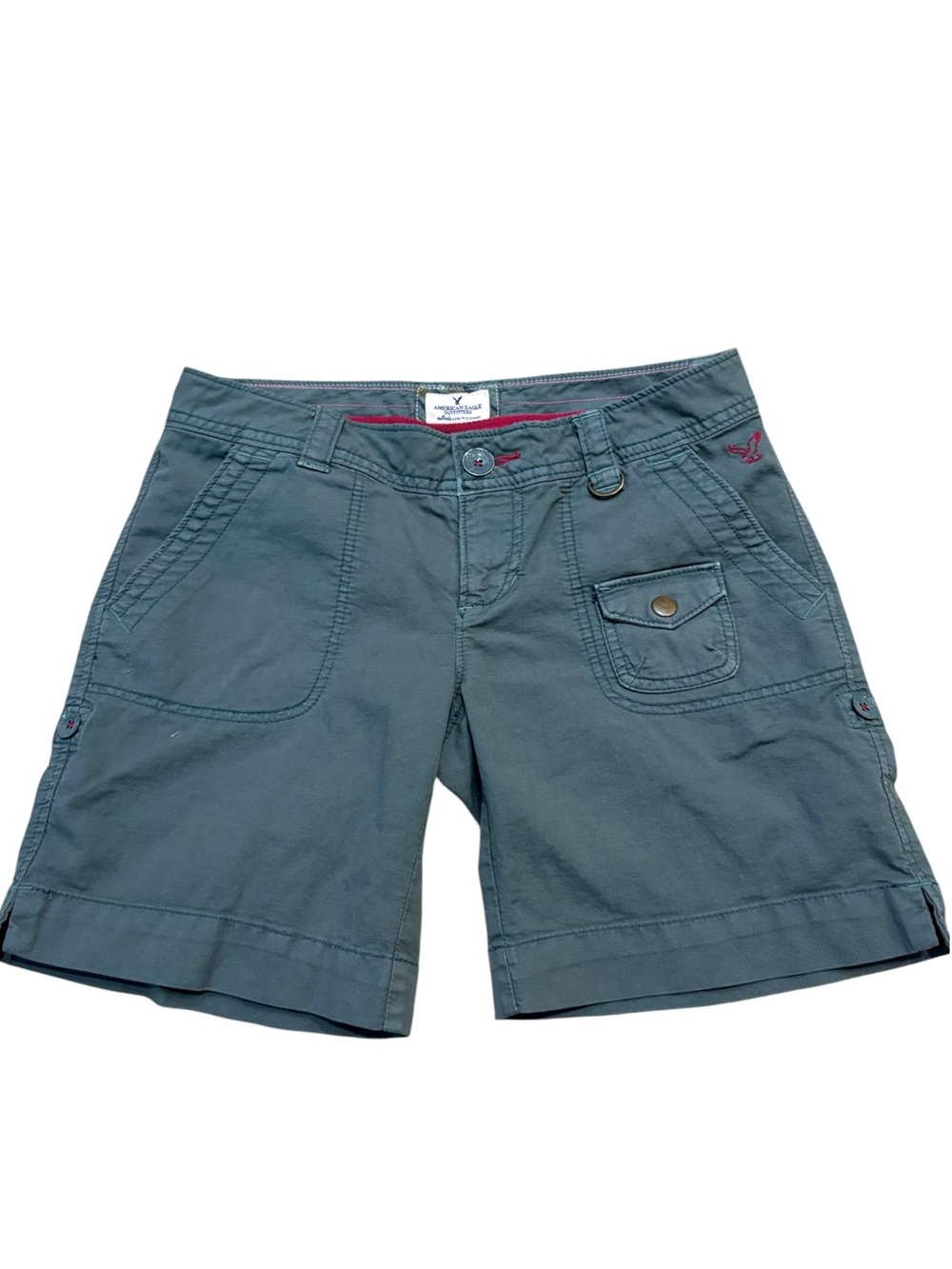 American Eagle Outfitters Low Rise Green Utility Shorts. Size 0